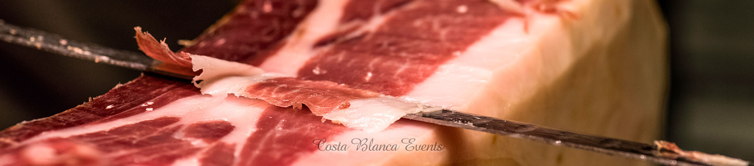 Spanish ham being cut is just unforgettable during a wedding in Spain